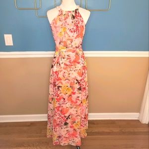 R&K colorful floral maxi dress size 8 NWT